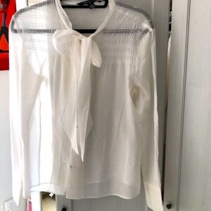 White Blouse with Smoking on top and Tie